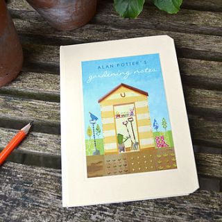 personalised gardening notebook by made by ellis