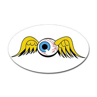 Flying Eyeball Oval Decal by von_dutch