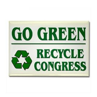 Go Green Recycle Congress   Rectangle Magnet by peaceNfreedom