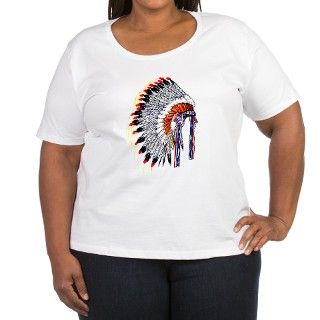 Indian Chief Headdress (Front) T Shirt by TattooArtShirts