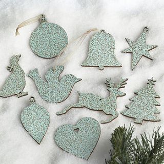 christmas tree decoration duck blue by artcuts