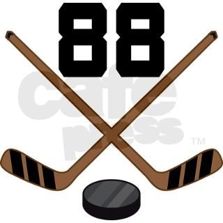 Hockey Player Number 88 Performance Dry T Shirt by milestoneshockey