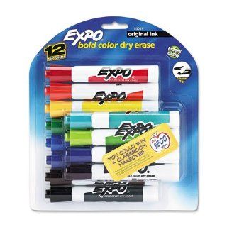 EXPO   Dry Erase Markers, Chisel Tip, 12/Set   Sold As 1 Set   Bold color commands attention, even at a distance. 