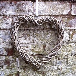 willow heart wreath in grey wash by og home
