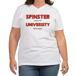 Spinster U. Seattle Plus Size V Neck Tshirt by St_MaryCatalog