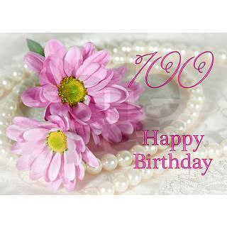 100th Birthday card with daisies Greeting Cards (P by SuperCards
