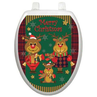 Toilet Tattoos Holiday Santa In Chimney Toilet Seat Decal