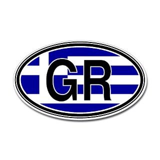Greece Euro Oval Decal by overtheline