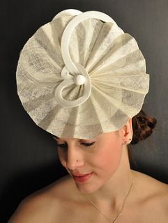 pleated sinamay hat by the hat collective