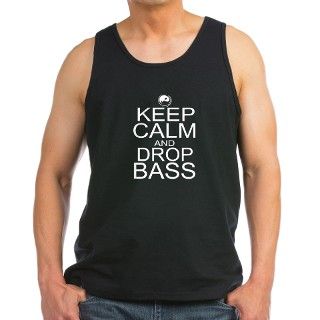 Keep Calm and Drop Bass Mens Dark Tank Top by DeathandTaxes