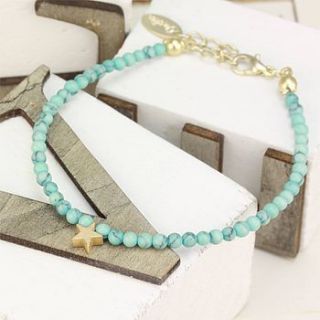 turquoise and star bracelet by lisa angel