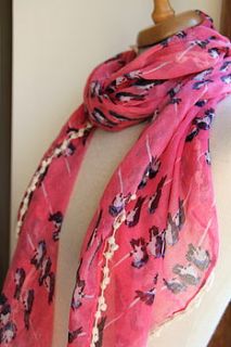 lace edged bird scarf by the forest & co