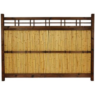 Oriental Furniture Japanese Bamboo 4 x 5 Kumo Fence