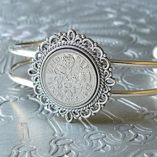 50th birthday sixpence cufflinks by pennyfarthing designs