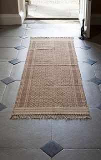 rust and natural jute runner by traidcraft