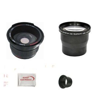 Nikon D3000 D5000 0.40X Wide Angle Fisheye / Macro Lens & 3.6X Telephoto Lens Package This Kit Includes 0.46X Wide Angle Fisheye Lens + 3.6x Telephoto Lens + Cleaning Cloth + More (Compatible With The Following Nikon Lenses 18 55mm 55 200mm 50mm)  Di