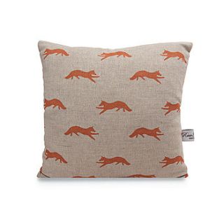 fox linen cushion by rawxclusive