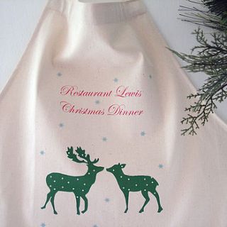 personalised christmas reindeer apron by seahorse