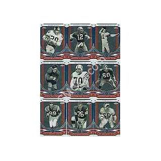 2008 Topps Chrome Football "Military Honor Roll" 9 Card Insert Set Highlighting the 9 Former NFL Players Who Served Our Country in the Military Including Roger Staubach, Rocky Bleier, Art Donovan, Norm Van Brocklin, Chuck Bednarik and Others. Sp