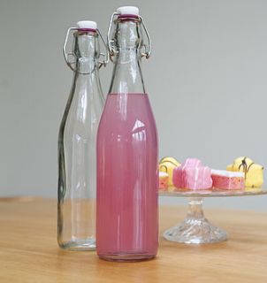 glass cordial bottle by freshly forked