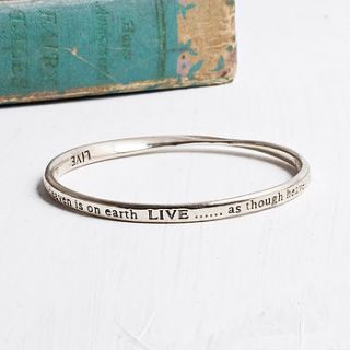 sentiment bangle by lavender room