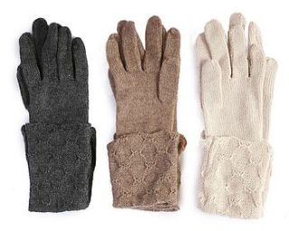 alpaca long cuff gloves by samantha holmes