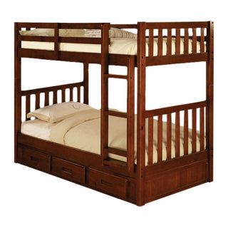 Weston Twin over Twin Bunk Bed with Built In Ladder and Optional