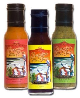 Hot Sauce Sampler, A Taste of Baja California Hot Sauce Gift Set. Baja California Taste   Baja California Heat This Three Jar Set Has Something For Everyone. Smoky Chipotle, Creamy Avacado, Spicy DeArbol Chiles. There is a Sauce For Every Meal.  Grocery