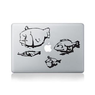 graffiti school of fish decal for macbook by vinyl revolution