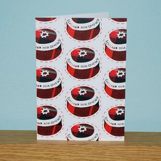 two printed tartan biscuit cards by hiya pal