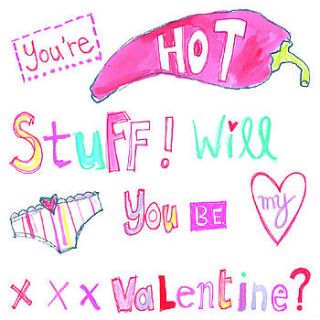 hot stuff valentines card by paper salad