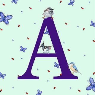 framed individual bird letters by beth design