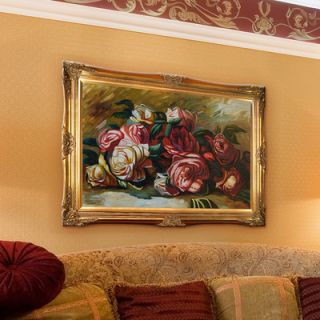 Tori Home Discarded Roses by Renoir Framed Original Painting