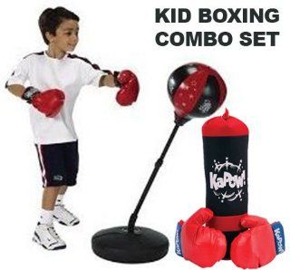 Kids Authority Children Boxing set   Punching bag with gloves and adjustable 43" stand with also Punching Bag & Glove Set BOXING COMBO SET  Heavy Punching Bags  Sports & Outdoors