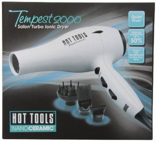 Hot Tools HTBW04 Tempest 2000 Turbo Ionic Dryer, Black/White  Ionizing Hair Dryers  Beauty