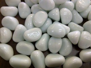 TBC "WHITE PORCELAIN" Decorative Gems NEW STYLE Cashew Shaped Gem Stones. Pure Porcelain Stones. Table Scatters, Vase Filler Use in Floral Arrangements, with Candles, Aquariums, Wet or Dry. Great for Eye Catching Centerpiece. Aprox 7 Ounce Bag  