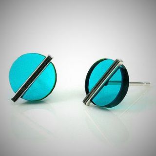 acrylic and sterling silver stud earrings by edition design shop