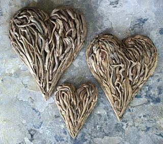driftwood heart 'designed by' by karen miller @ devon driftwood designs