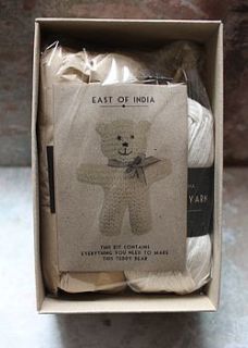 knit your own teddy bear kit by posh totty designs interiors