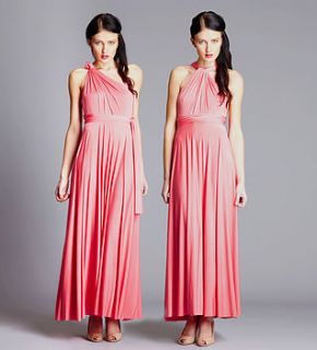 multi way maxi length bridesmaid dress by in one clothing