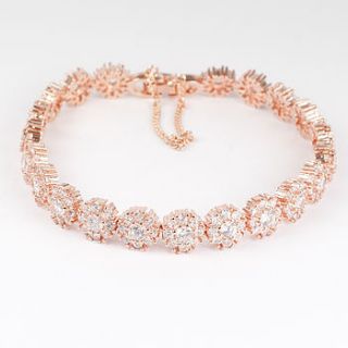 rose gold diamante bracelet by astrid & miyu