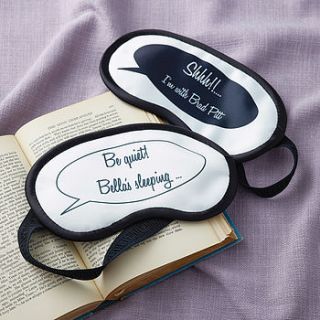 personalised satin sleep mask by build a bag