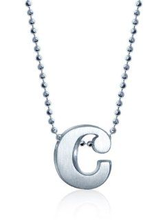 Alex Woo "Little Letters" Sterling Silver Letter C Pendant Necklace, 16" Initial Necklace Jewelry