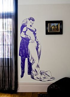 romantic couple wall sticker by frank & fearless