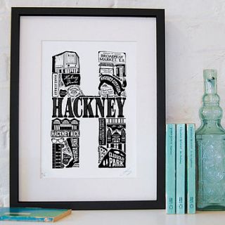 best of hackney screenprint by lucy loves this