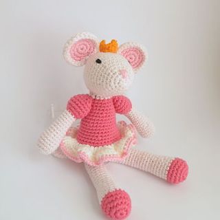 hand crochet princess mouse by attic