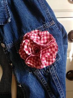 gingham fabric corsage by the little lancashire smallholding