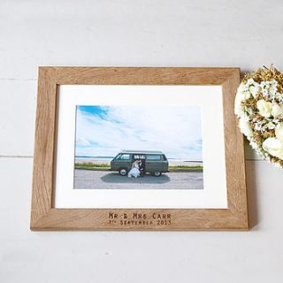 personalised oak frame with your picture by made lovingly made