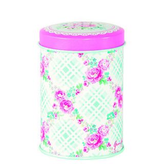lotta pink tin flour shaker by the country cottage shop