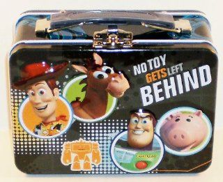 Disney Pixar Toy Story "No Toy Gets Left Behind" Small Embossed Lunch Box Tin/ Carry all  Childrens Lunch Boxes  